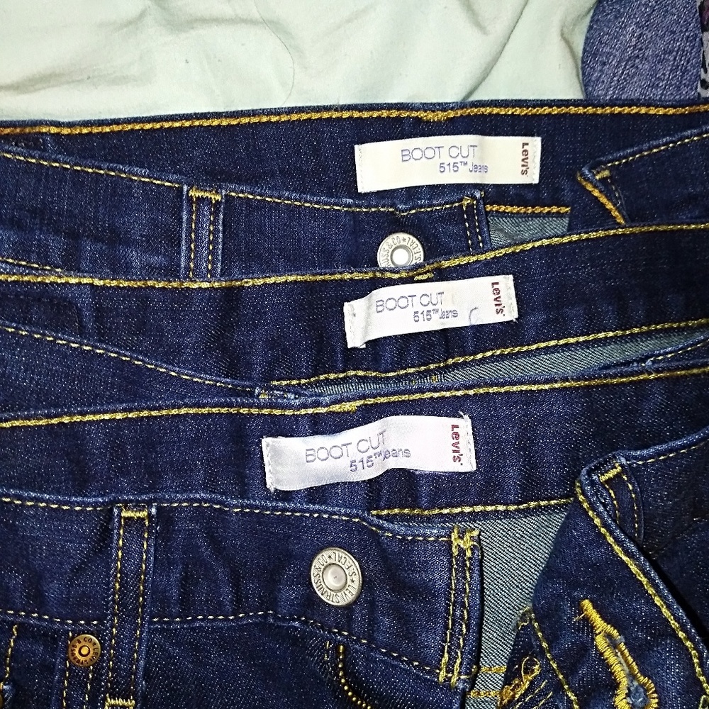 3 Pairs of Levis dark denim women's jeans